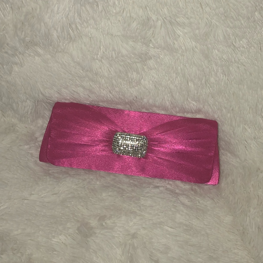Fuchsia clutch purse
